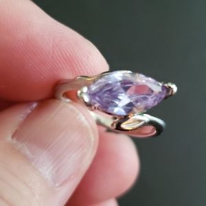 Lilac glass ring